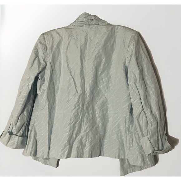 NWT Chicos Size 2 (Large) Open Smocked Shoshanna Beachglass Blazer Travel Chic - Picture 8 of 8